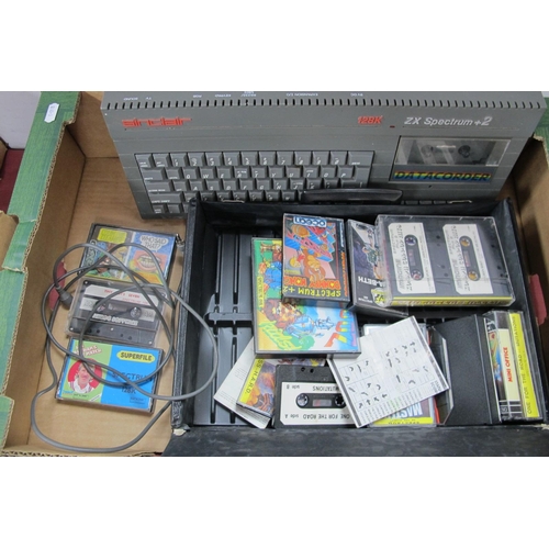 441 - A Sinclair 128K ZX Spectrum +2 with Built In Datacorder, Serial No U255826 (untested) together with ... 