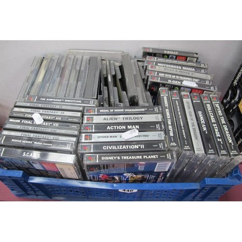 446 - Twenty Five Plus Original Sony Playstation Games(PSI), including Disney's Treasure Planet, Alien Tri... 