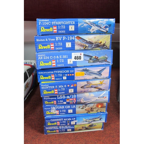460 - Six Revell 1:72 and 1:32 Scale Plastic Model Aircraft Kits, including #04351 Sepecat Jaguar GR 1A, #... 
