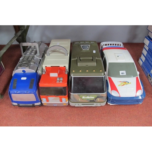 461 - Four Micromachines Playsets/Carry Cases, to include Otto's Big City Truck, Army Vehicle, Hasbro Extr... 