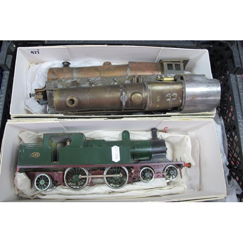 477 - Two 'O'  Gauge/7mm Part Kit Built Steam Locomotive Bodies, (in the style of a Black 5), both incompl... 