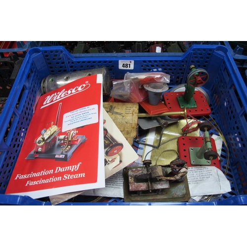 481 - A Collection of Toy Live Steam Accessories and Parts, including Mamod Grinder Stamper, a Pre-War Ger... 