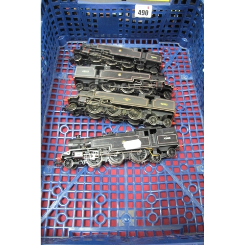490 - Four 'OO' Gauge/4mm Unboxed 2-6-4 Std Tank Locomotives BR Black, a Bachmann R/No 42096 and three Hor... 