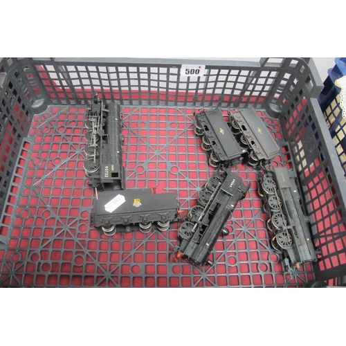 500 - Three Bachmann 'OO' Gauge/4mm Unboxed Steam Locomotives BR Black with Six Wheel Tenders, two L.N.W.R... 