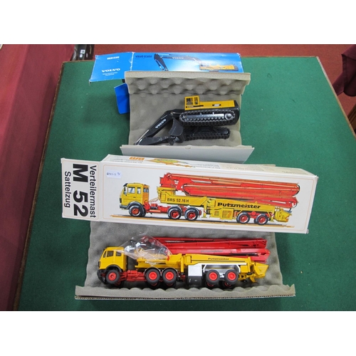 552 - Two 1:50th Scale Diecast Model Plant Machinery Vehicles, comprising of Joal Volvo EC650 Excavator, C... 