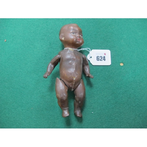 624 - A Small Vintage Composite Jointed Baby Doll, measuring approximately 16cm high.