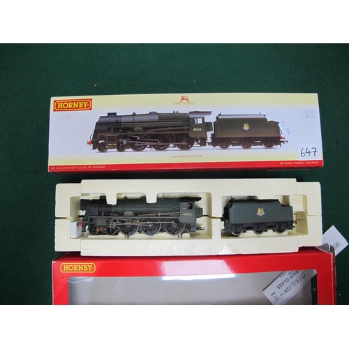 647 - A Hornby 'OO' Gauge/4mm Ref No R2634 Patriot Class 4-6-0 Steam Locomotive plus Six Wheel Tender, BR ... 