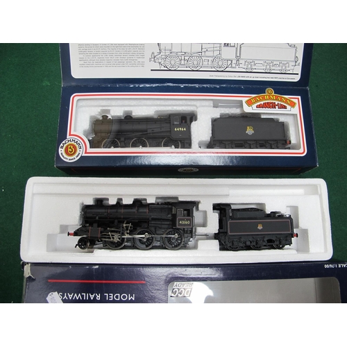 651 - Two Bachmann 'OO' Gauge/4mm Boxed BR Black Steam Locomotives and Six Wheel Tenders, Ref No 32-577 2-... 