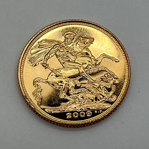 126 - 2009 QEII Gold Sovereign.