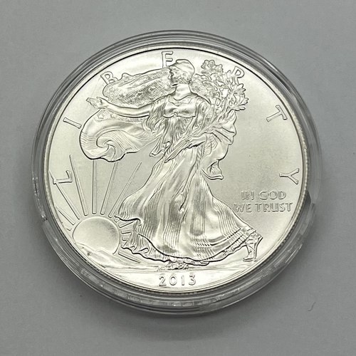 4 - 2013 USA One Ounce Fine  Silver Liberty Dollar.