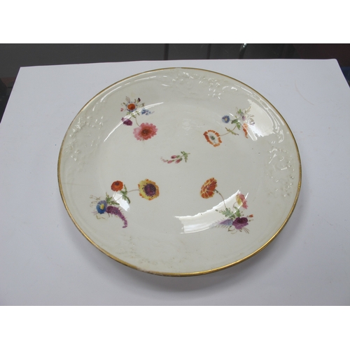 1227 - Davenport Hand Painted Plate, Derby waisted tureen base. XIx Century sugar castor, etc:- One Tray.