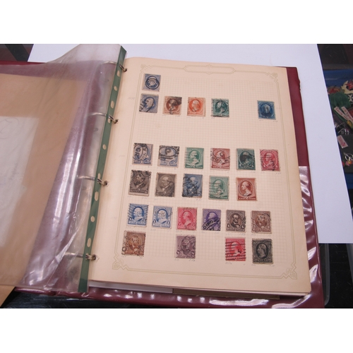 1395 - A Collection of United States Stamps, early to modern, housed in a loose leaf album, a few covers, a... 