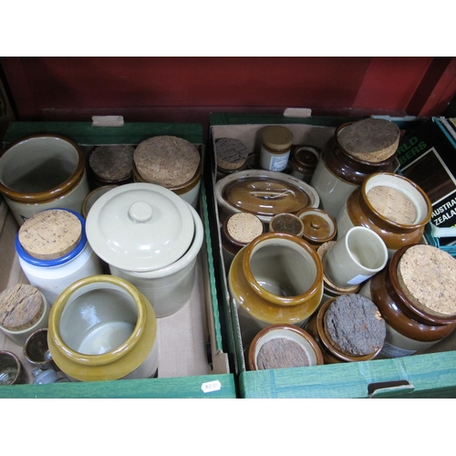 1022 - Stoneware Storage Jars:- Two Boxes