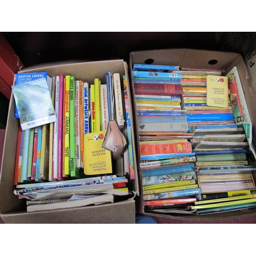 1038 - Books - Ladybird, Aliston Uttley, Enid Blyton, children's annuals, Annie sticker album, etc:- Two Bo... 