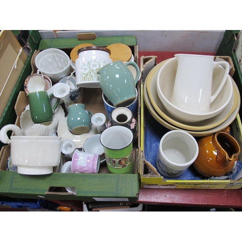 1061 - Gresley Mixing Bowls, Denby jugs, Hornsea 'Fleur', etc:- Two Boxes.