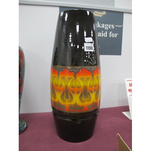 1190 - Poole Vase 'Aegan 85' Pattern, mark on base, 40cm high.