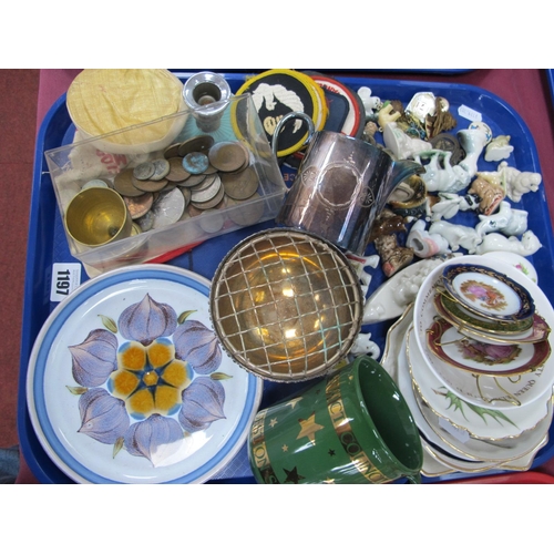 1197 - A Denby Chatsworth Plate, Limoges, Wade, Carlton crested battleship coinage, patches, badges, Daw Mi... 