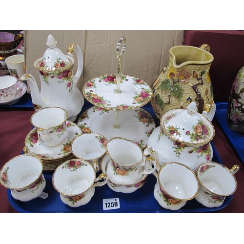 1250 - Royal Albert 'Old Country Roses' Table China, of seventeen pieces, all first quality (teapot cracked... 