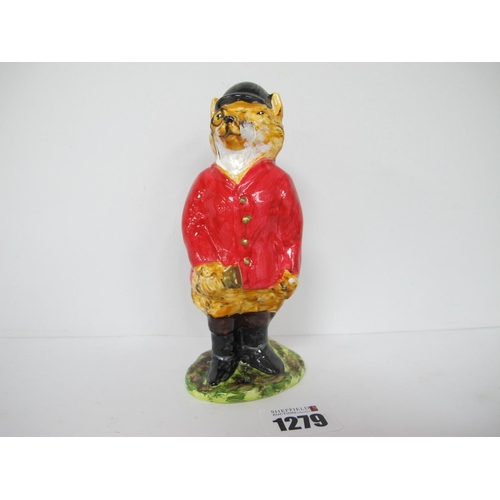 1279 - Anita Harris Foxy Gent Figure, limited edition 8/14, gold signed, 14.5cm high.