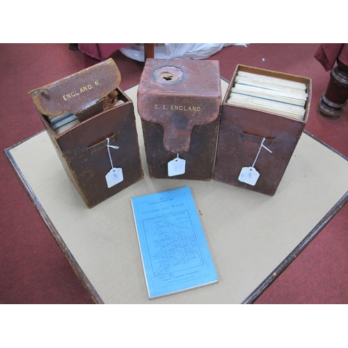 1411 - Bartholomews Ordnance Survey Maps of England and Wales, in leather cases, thirty two maps.