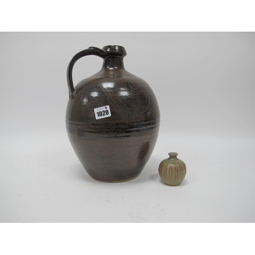 1020 - Michael Hawkstone (Rowlstone Pottery) *ARR, A Single Handled Stoneware Ewer, of ovoid form, decorat... 