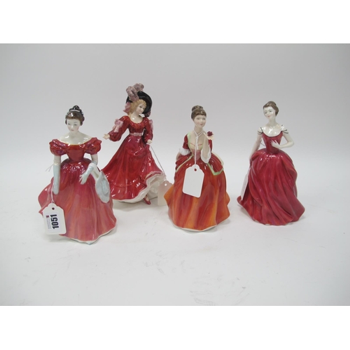 1051 - Royal Doulton Figurines, 'Patricia', 'Winsome', 'Flower of Love', 'Innocence' all first quality. (4)