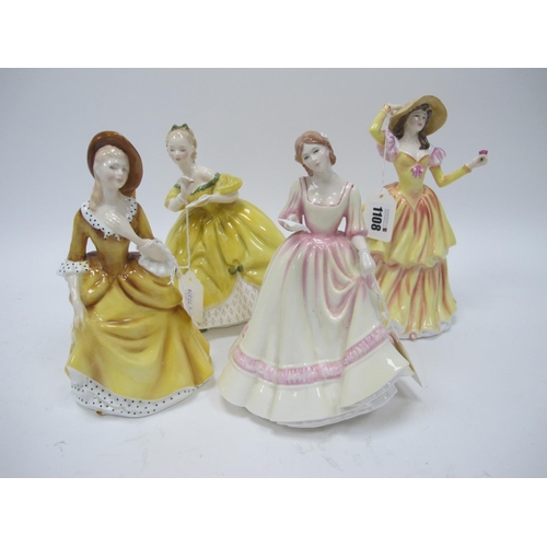 1108 - Royal Doulton Figurines, 'The Last Waltz', 'Sandra', 'Yours Forever' and 'Susan', (signed and dated ... 