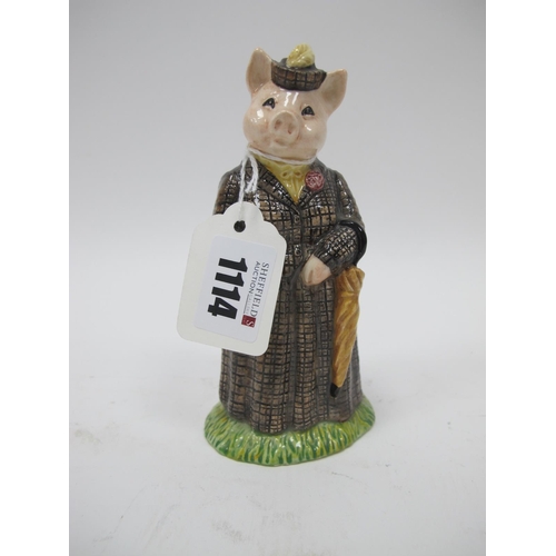 1114 - A Beswick Pottery 'Lady Pig' Figure, a new colourway for 1998, limited edition of 2000, 13.5cm high.