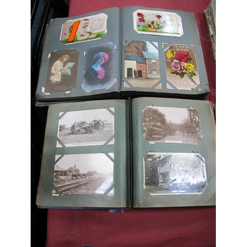 1261 - Two Albums of Early XX Century Picture Postcards, to include: greetings, WWI silk, comic, Mabel Luci... 