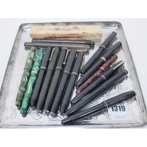 1319 - Pens, each with 14k nib, all Conway Stewart (16)