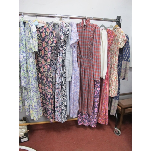 1389 - Four c.1970's Vintage Laura Ashley Floral Print Dresses, seven others of similar style. (11)