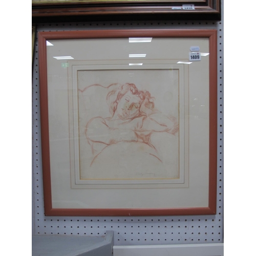 1409 - Philip Naviasky (Leeds Artist, 1894-1983) *ARR, Sleeping Lady, pastel. signed lower right, 29 x 27.... 