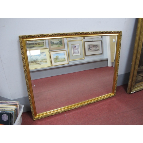 1453 - A Rectangular Bevelled Wall Mirror, in gilt frame, 99 x 127cm overall.