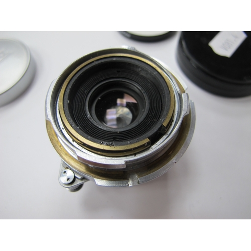 1298 - A Leitz Summicron F=3.5 cm 1:3.5 Camera Lens, Nr. 1640237, Hota 39mm UV filter.