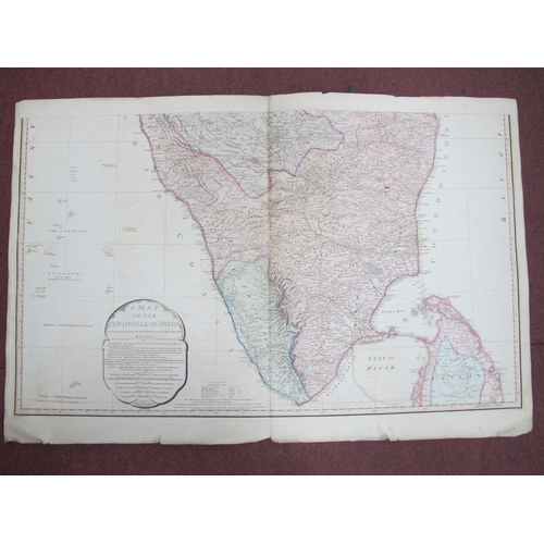 1351 - A Map of The Southern Countries of India, surveyed by Col. Kelly Capwersebe and others, printed for ... 