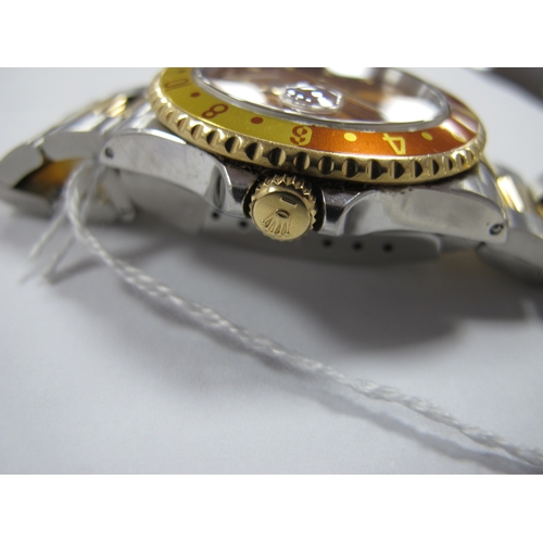 150 - Rolex; A c.1991 GMT Master 'Root Beer' Bi-Metal Automatic Gent's Wristwatch, Model: 16713, Serial No... 