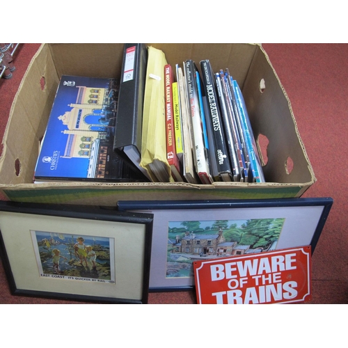 365 - Two Boxes of Railway Interest Ephemera, hard and soft back, mainly model railway including a quantit... 