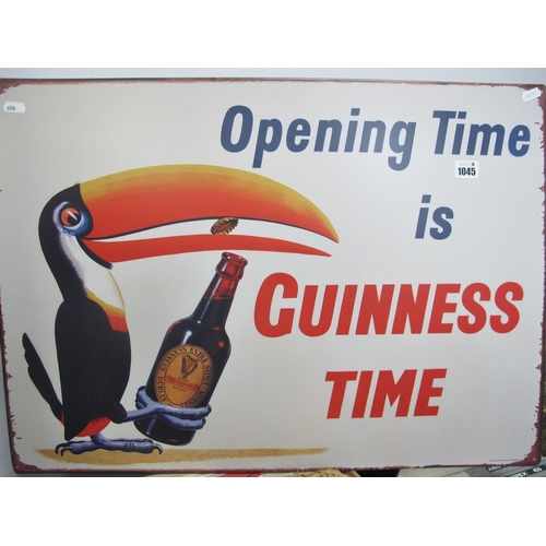 1045 - A Guinness Sign - Opening Time is Guinness Time, 50 x 70cm.