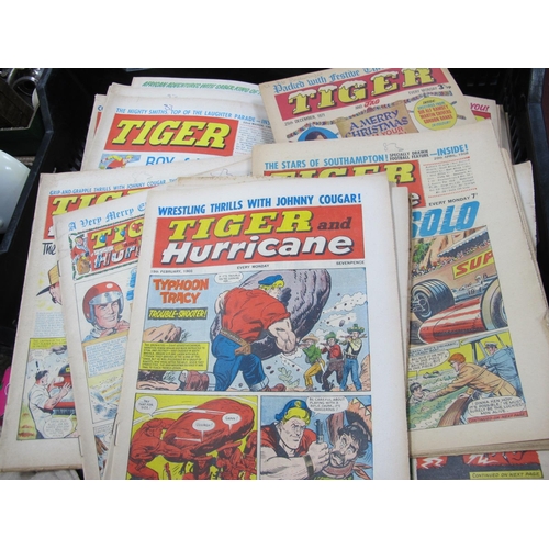 1124 - Comics: Tiger, Roy of the Rovers, 1969 to 1983, 300 plus:- One Box