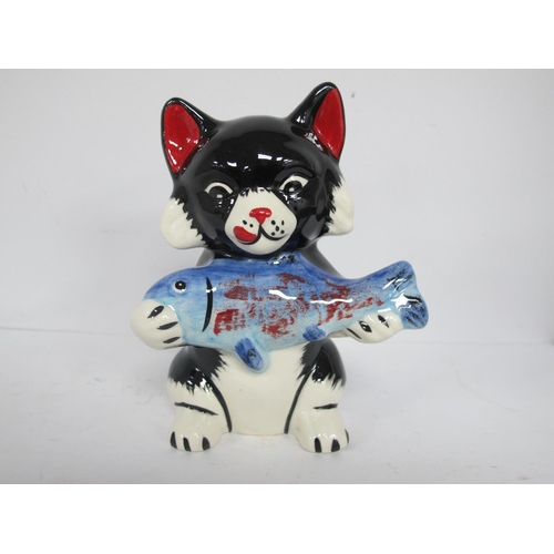 1298 - Lorna Bailey - Pikey the Cat, 13cm high.