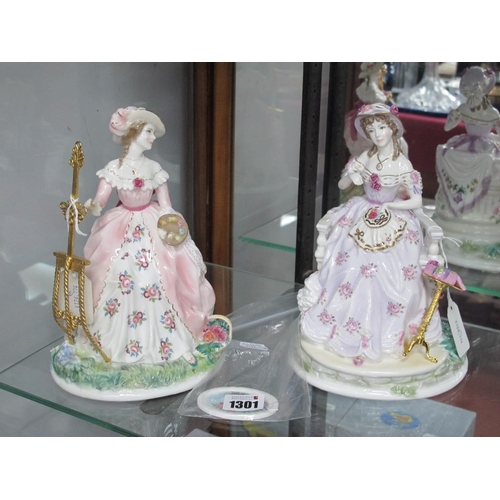 1301 - Royal Worcester 'Painting' Figurine from The Graceful Arts Collection, limited edition of 2500, scul... 