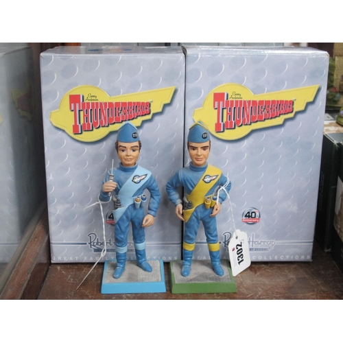 1302 - Thunderbirds, Gerry Anderson, Robert Harrop 'Scott Tracy' TBFO1 and 'Virgil Tracy' TBF02, both boxed... 