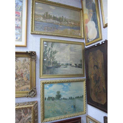 1509 - Three Monet Prints, in gilt frames the widest 84cm overall. (3)