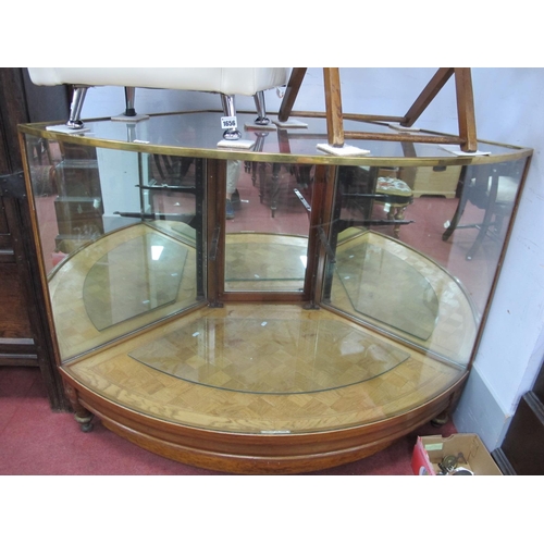 1655 - A Shop Display Cabinet of Curved Form, circa early to mid XX Century by F. Sage & Co, London, with b... 