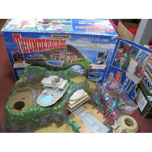 324 - A Matchbox Thunderbirds Tracy Island Electronic Playset, boxed; together with Thunderbirds 1,2,3.