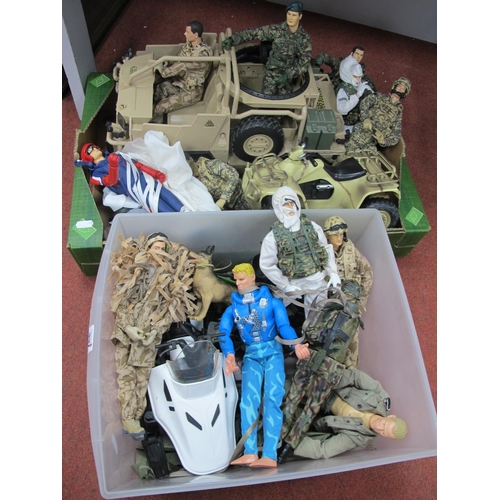 337 - A Collection of Predominately H.M. Armed Forces, Plastic Action Figures, Vehicles, Accessories, to i... 