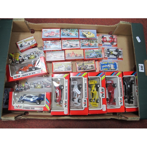 340 - Twenty Plus Diecast Formula One Le Mans Cars by Polistil, Majorette, to include March 761 Beta, Hesk... 