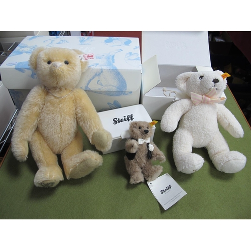 345 - Three Modern Collectable Steiff Teddy Bears, comprising of #661976 Teddy Bear Krystopher, blond moha... 