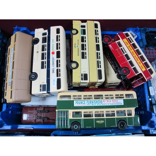 406 - Fifteen Unboxed Corgi Diecast Model Buses/Trolley Buses, including Daimler Fleetline, Utility Bus, L... 