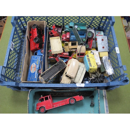 428 - A Collection of Playworn Diecast Model Vehicle by Corgi, Dinky, to include luxury coach, caravan, Da... 